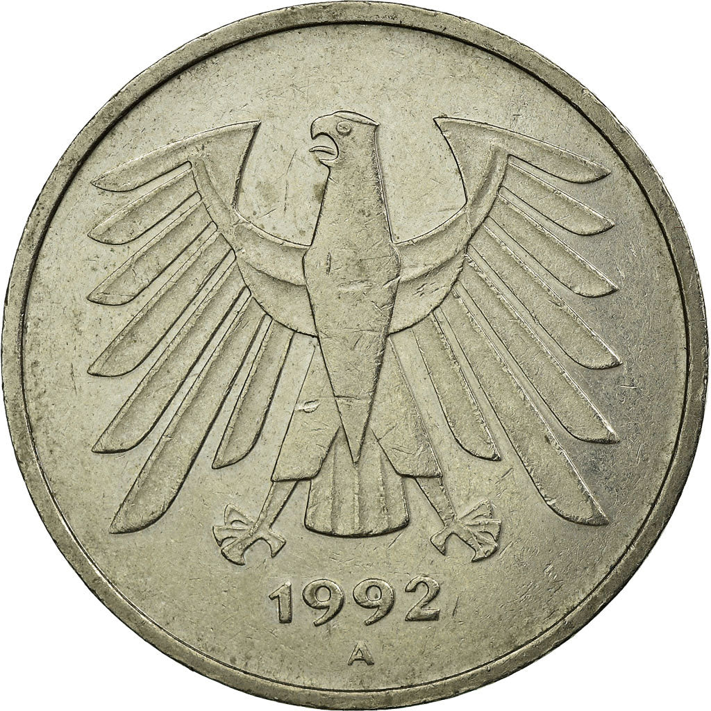 Moneda, ALEMANIA - REPÚBLICA FEDERAL, 5 Mark, 1992, Berlin, MBC, Cobre -