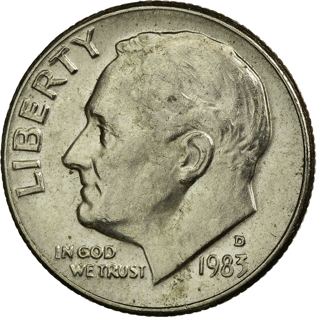 Coin, United States, Roosevelt Dime, Dime, 1983, U.S. Mint, Denver, AU(55-58)