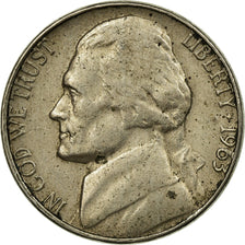 Coin, United States, Jefferson Nickel, 5 Cents, 1963, U.S. Mint, Denver