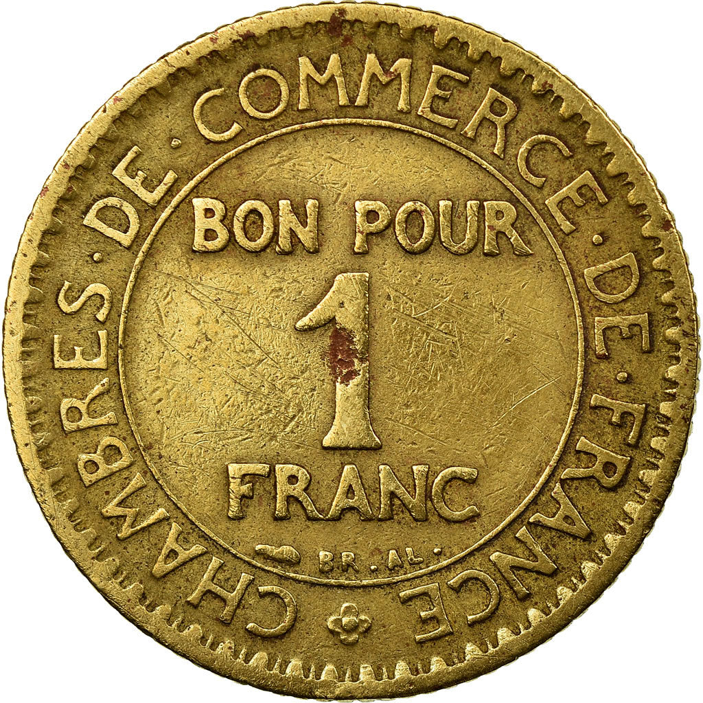 Coin, France, Chambre de commerce, Franc, 1921, Paris, VF(30-35)