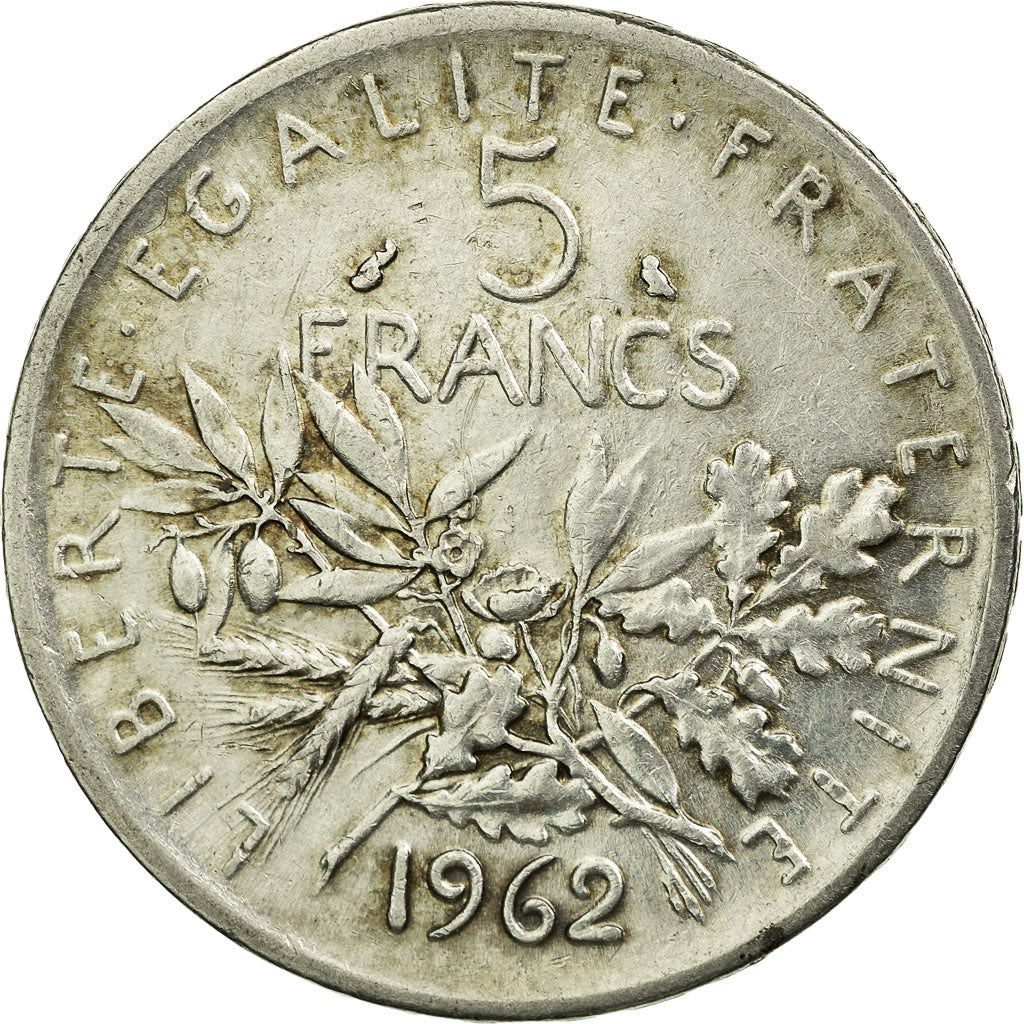 Münze, Frankreich, Semeuse, 5 Francs, 1962, Paris, SS, Silber, KM:926