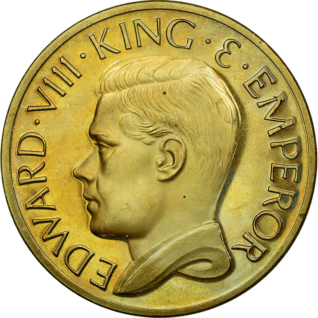 United Kingdom , Medal, 1936, MS(63), Gold coloured copper