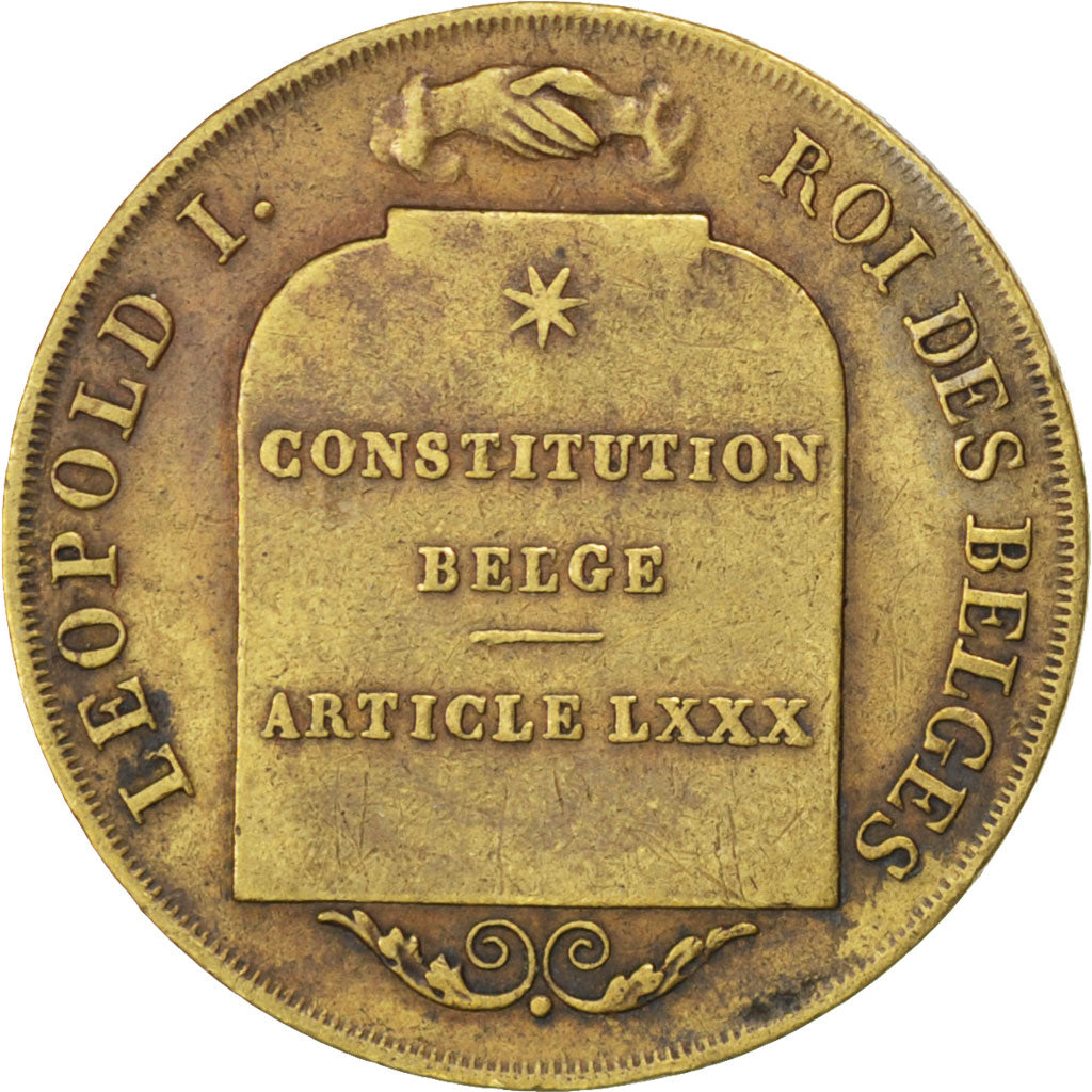 Belgium, Belgium, Politics, Society, War, Token, AU(50-53), Copper, 23, 4.20