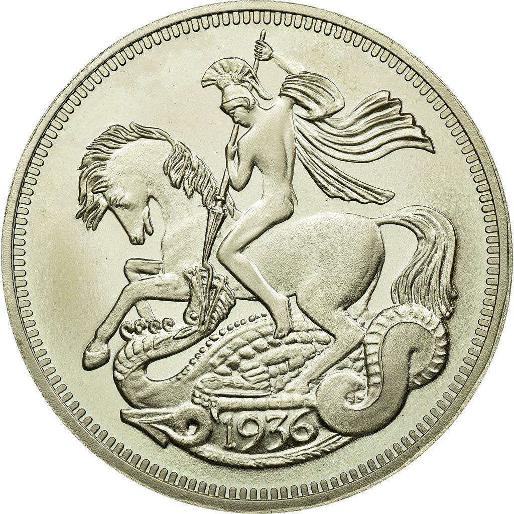 Regno Unito, medaglia, 1936, SPL, Rame placcato argento