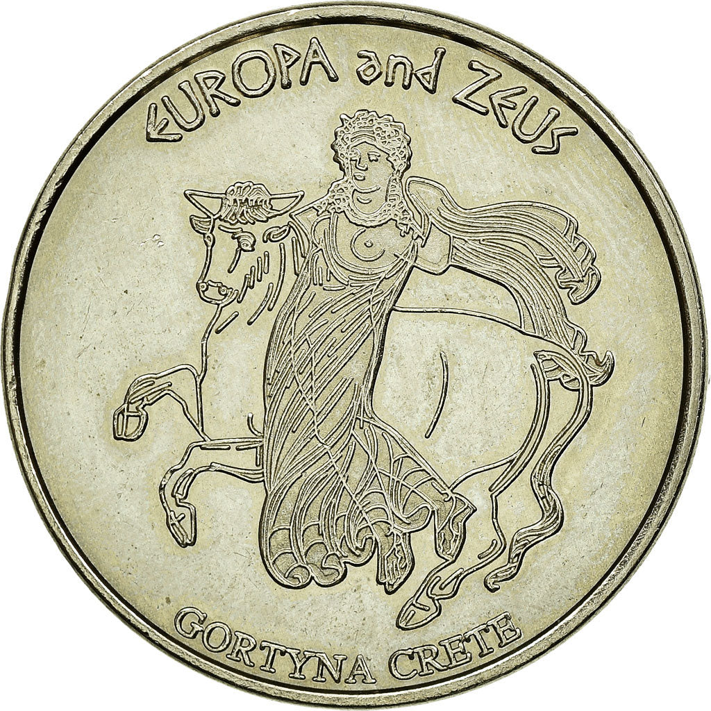 Grecia, Token, Jetón turístico, Crète - Gortyna - Europa et Zeus, History