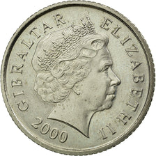 Coin, Gibraltar, Elizabeth II, 10 Pence, 2000, EF(40-45), Copper-nickel, KM:776