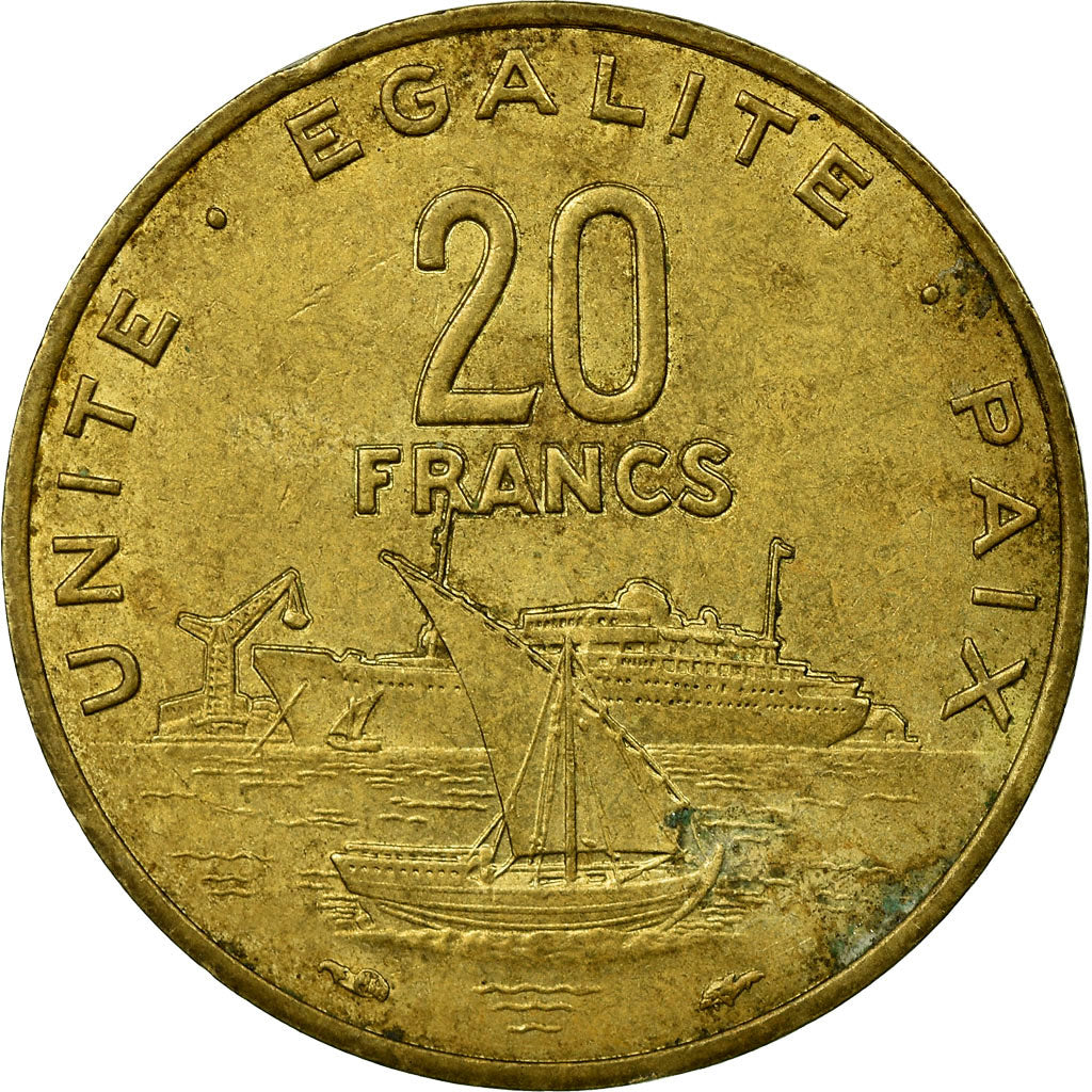 Monnaie, Djibouti, 20 Francs, 1982, Paris, TB+, Aluminum-Bronze, KM:24