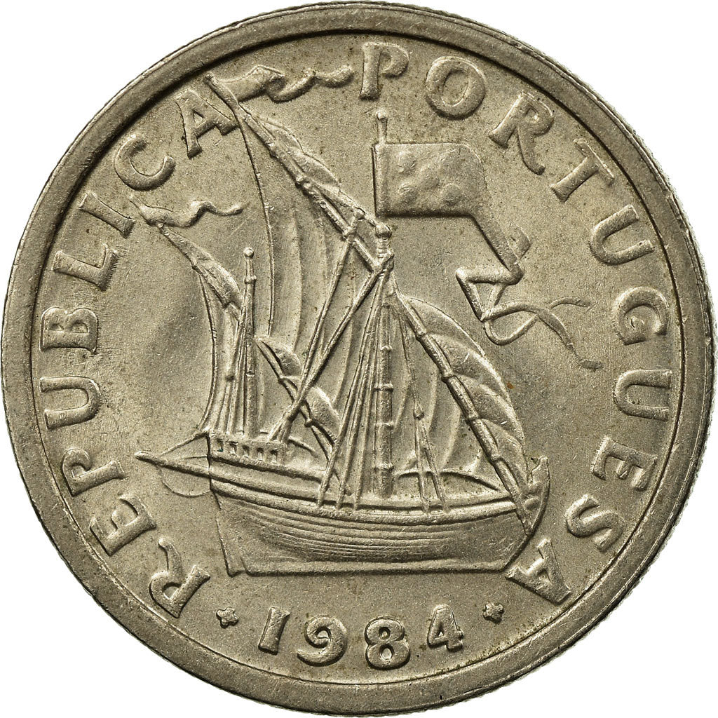Moneta, Portogallo, 2-1/2 Escudos, 1984, SPL-, Rame-nichel, KM:590