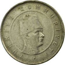 Münze, Türkei, 10 New Kurus, 2005, Istanbul, S+, Copper-Nickel-Zinc, KM:1166