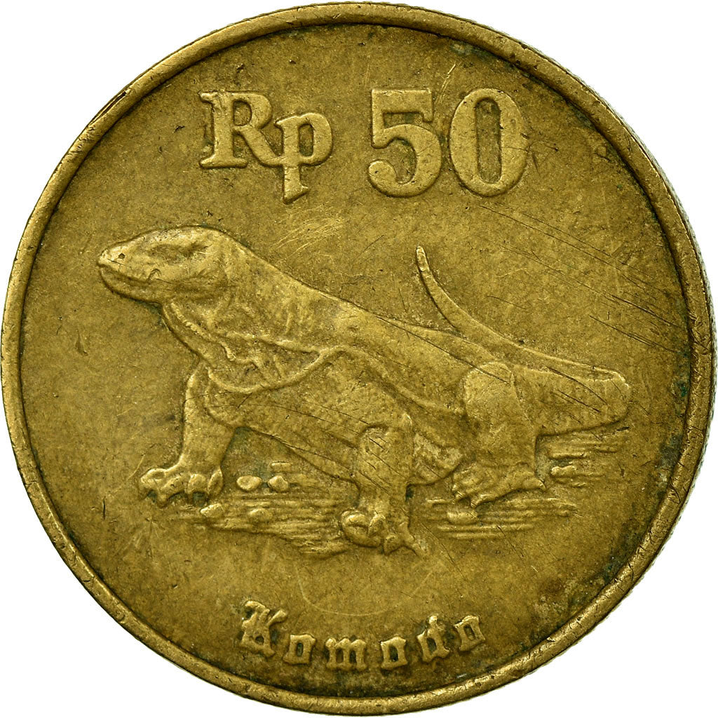 Munten, Indonesië, 50 Rupiah, 1993, FR+, Aluminum-Bronze, KM:52