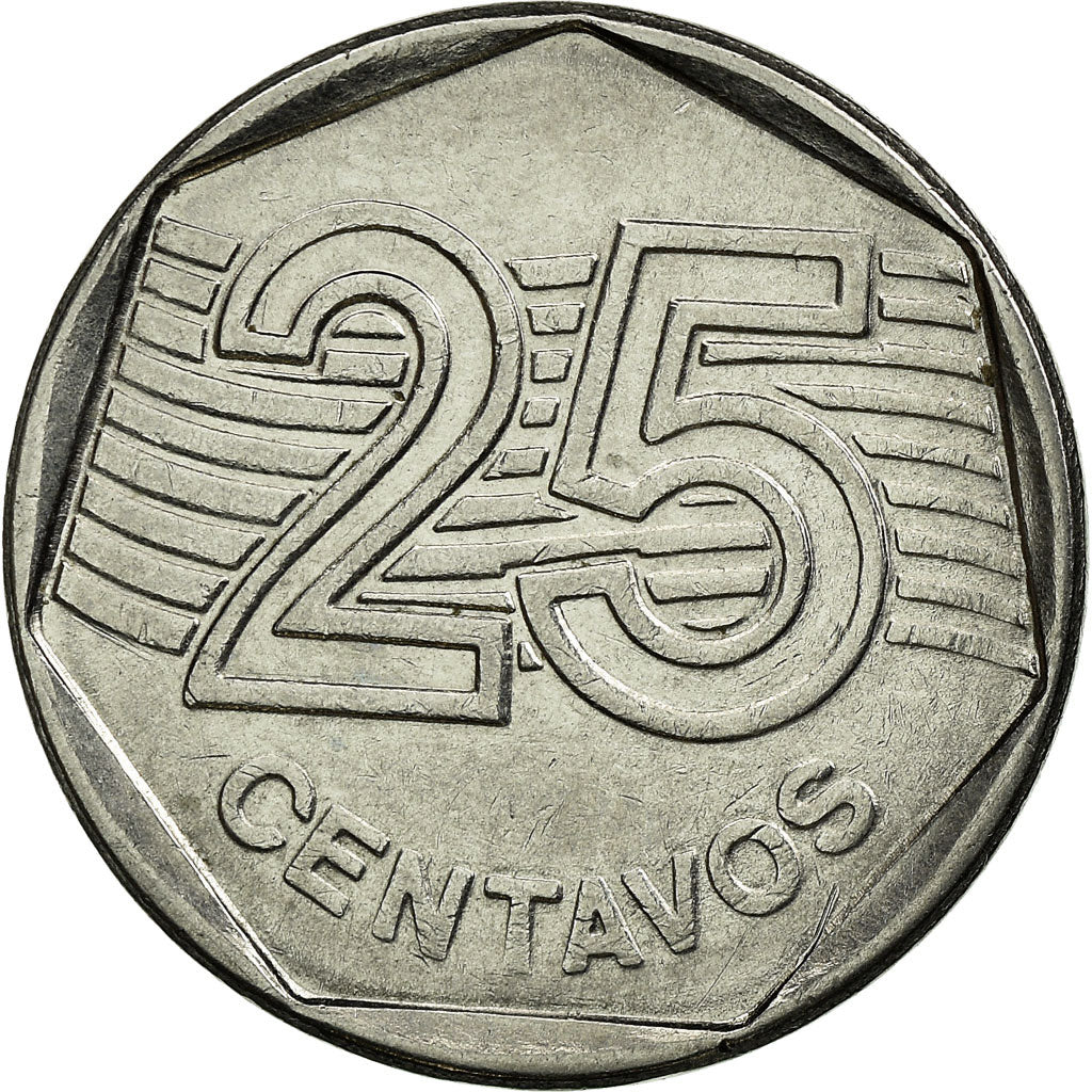 Munten, Brazilië, 25 Centavos, 1995, PR, Stainless Steel, KM:634