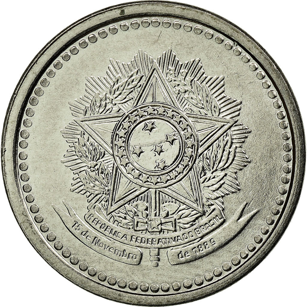 Moneda, Brasil, 10 Centavos, 1987, SC, Acero inoxidable, KM:602