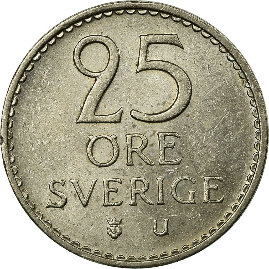Coin, Sweden, Carl XVI Gustaf, 25 Öre, 1973, VF(30-35), Copper-nickel, KM:851
