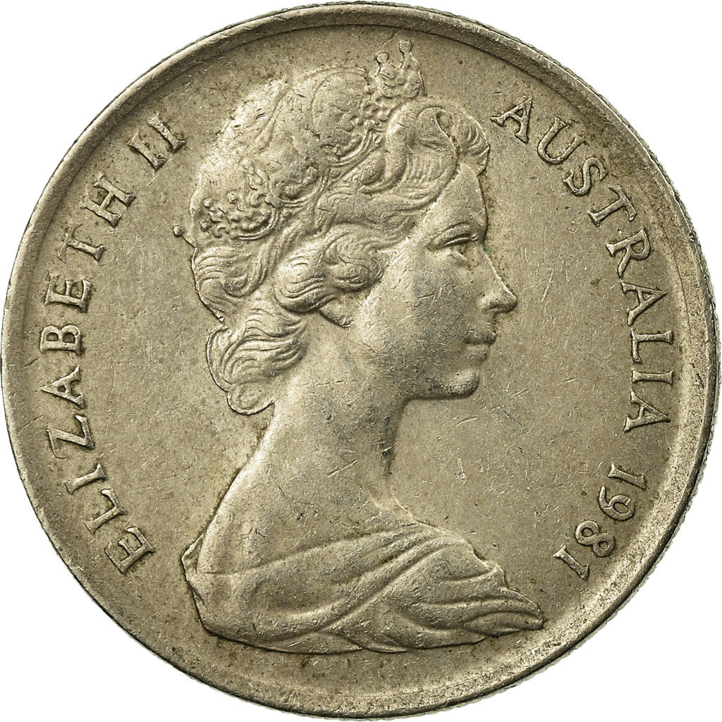Moneta, Australia, Elizabeth II, 5 Cents, 1981, MB+, Rame-nichel, KM:64