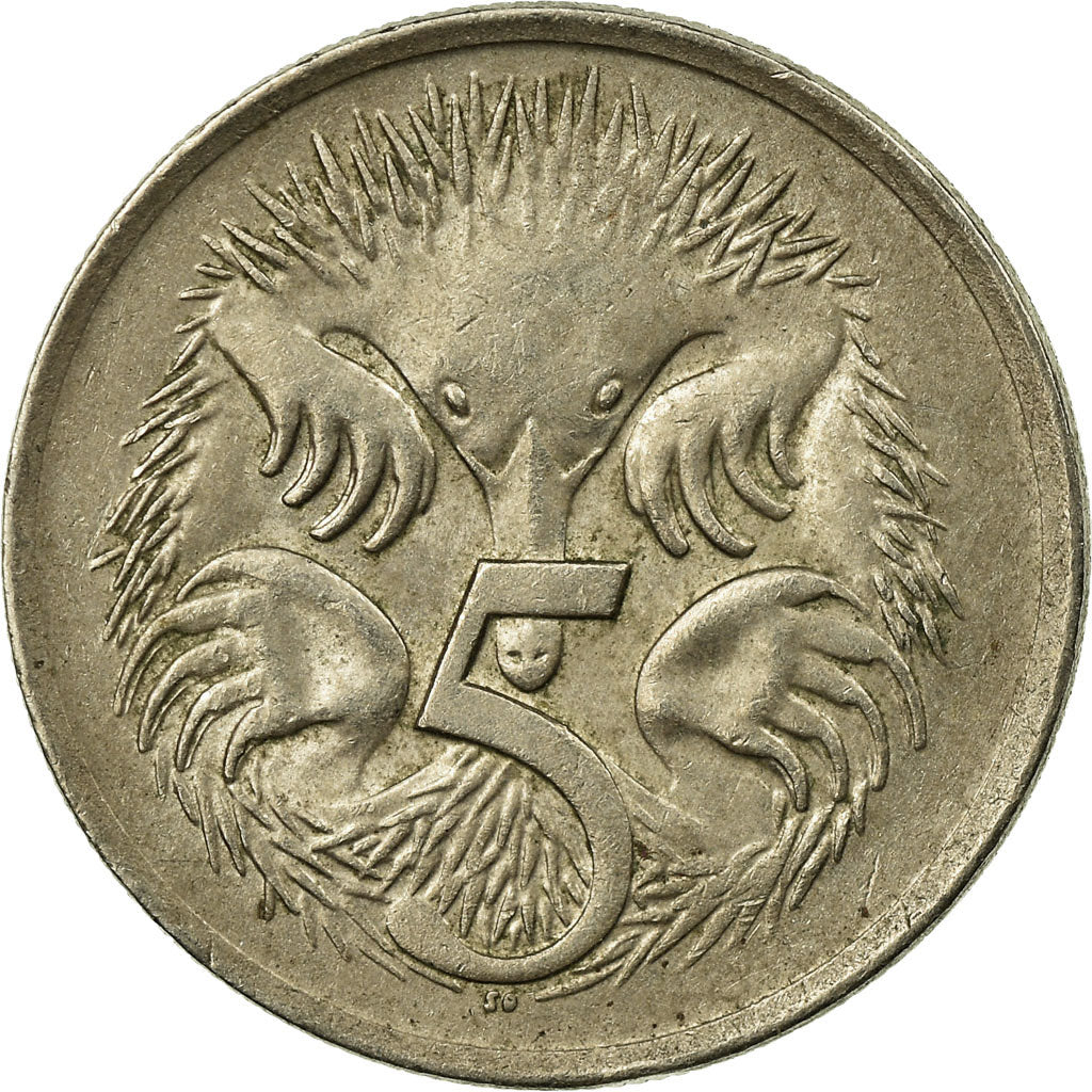 Moneta, Australia, Elizabeth II, 5 Cents, 1981, MB+, Rame-nichel, KM:64