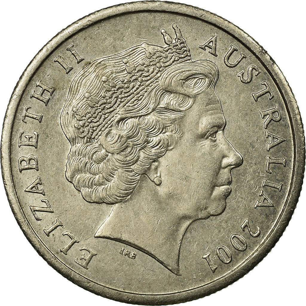 Coin, Australia, Elizabeth II, 5 Cents, 2001, EF(40-45), Copper-nickel, KM:401
