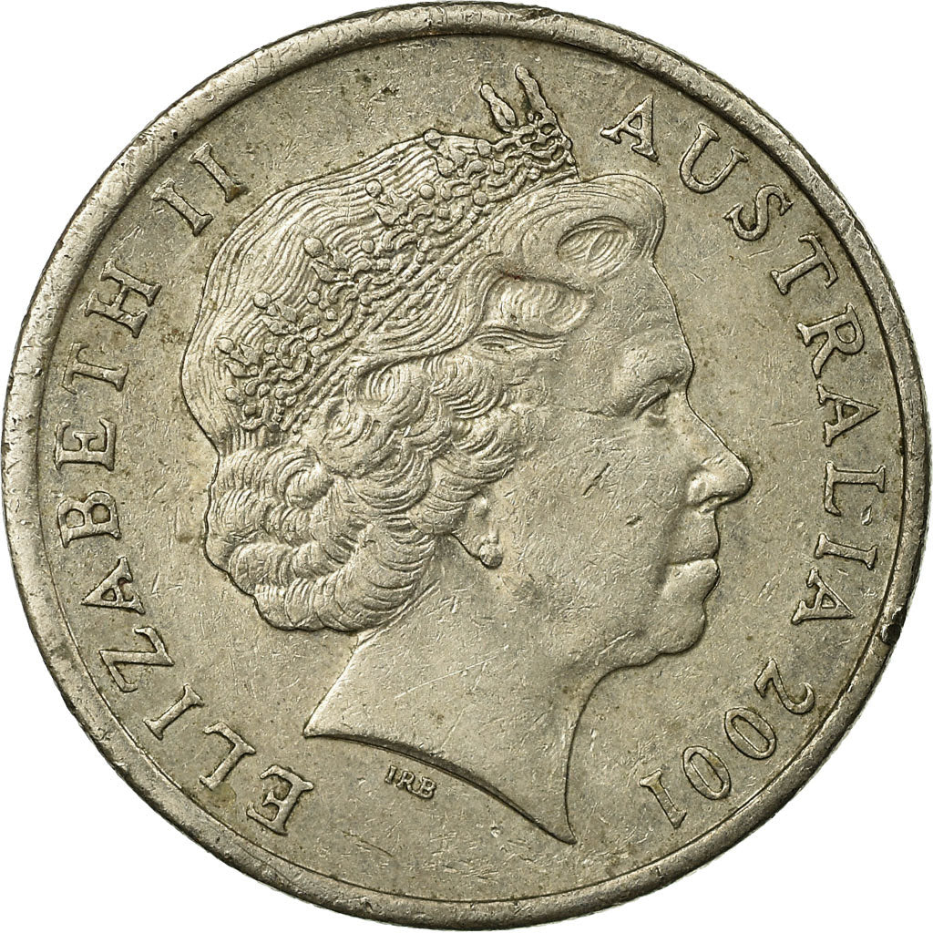 Munten, Australië, Elizabeth II, 10 Cents, 2001, ZF, Copper-nickel, KM:402