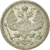 Coin, Russia, Nicholas II, 20 Kopeks, 1915, AU(55-58), Silver, KM:22a.2