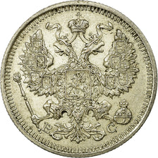Coin, Russia, Nicholas II, 20 Kopeks, 1915, EF(40-45), Silver, KM:22a.2