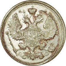 Coin, Russia, Nicholas II, 20 Kopeks, 1915, VF(30-35), Silver, KM:22a.2