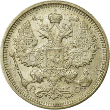 Coin, Russia, Nicholas II, 20 Kopeks, 1916, AU(55-58), Silver, KM:22a.2