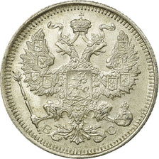 Coin, Russia, Nicholas II, 20 Kopeks, 1916, AU(55-58), Silver, KM:22a.2