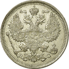 Coin, Russia, Nicholas II, 20 Kopeks, 1916, EF(40-45), Silver, KM:22a.2