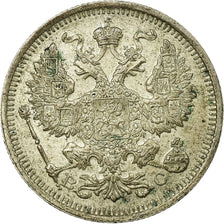 Coin, Russia, Nicholas II, 20 Kopeks, 1916, EF(40-45), Silver, KM:22a.2
