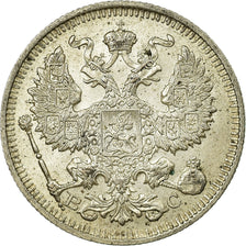 Moneta, Russia, Nicholas II, 20 Kopeks, 1914, Saint-Petersburg, BB, Argento