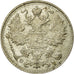 Coin, Russia, Nicholas II, 15 Kopeks, 1915, Saint-Petersburg, EF(40-45), Silver
