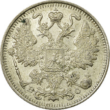 Moeda, Rússia, Nicholas II, 15 Kopeks, 1915, Saint-Petersburg, AU(55-58)