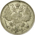 Monnaie, Russie, Nicholas II, 15 Kopeks, 1915, Saint-Petersburg, TTB, Argent