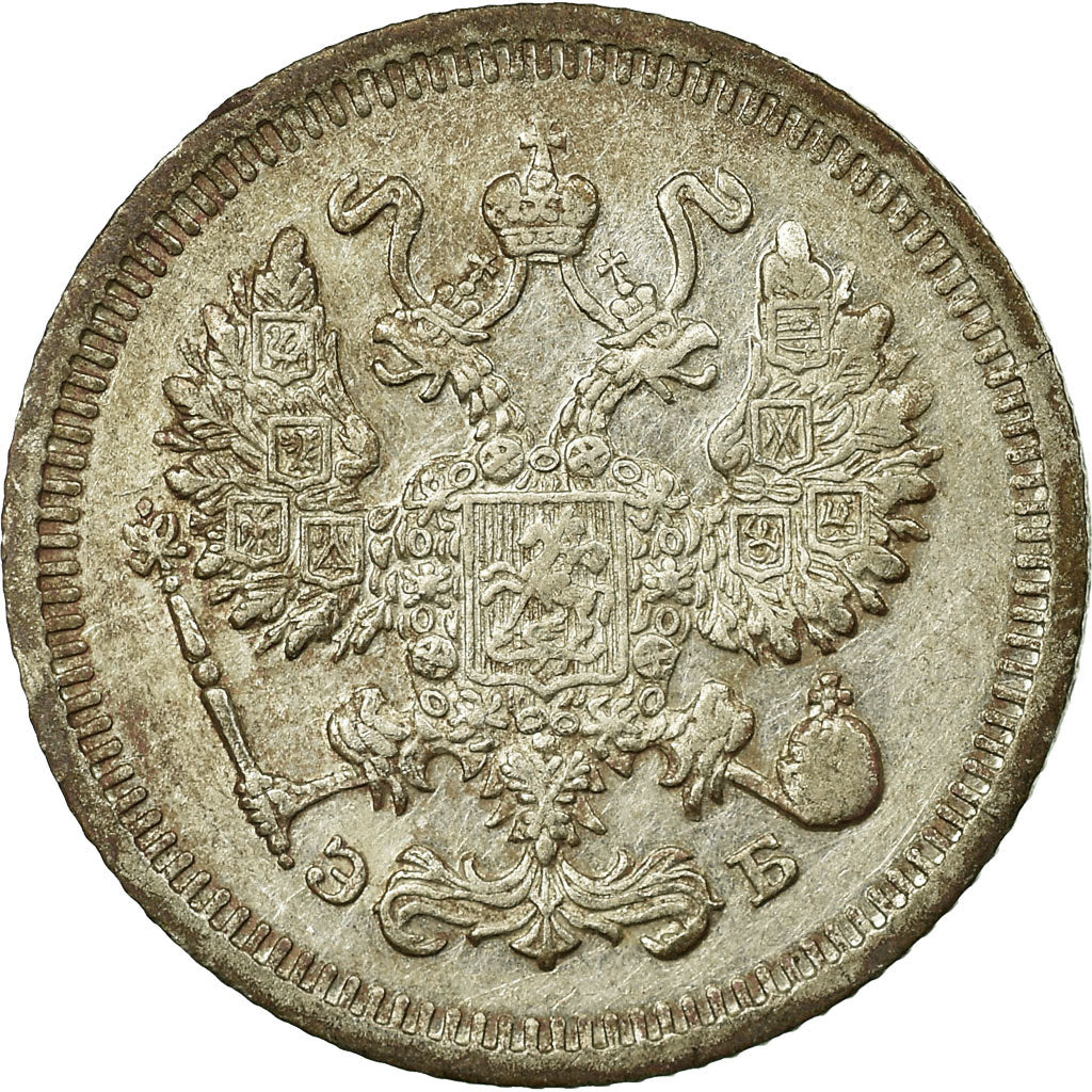 Monnaie, Russie, Nicholas II, 10 Kopeks, 1909, Saint-Petersburg, TTB, Argent
