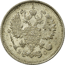 Moeda, Rússia, Nicholas II, 10 Kopeks, 1915, Saint-Petersburg, AU(55-58)