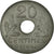 Coin, France, État français, 20 Centimes, 1944, Paris, VF(30-35), Zinc