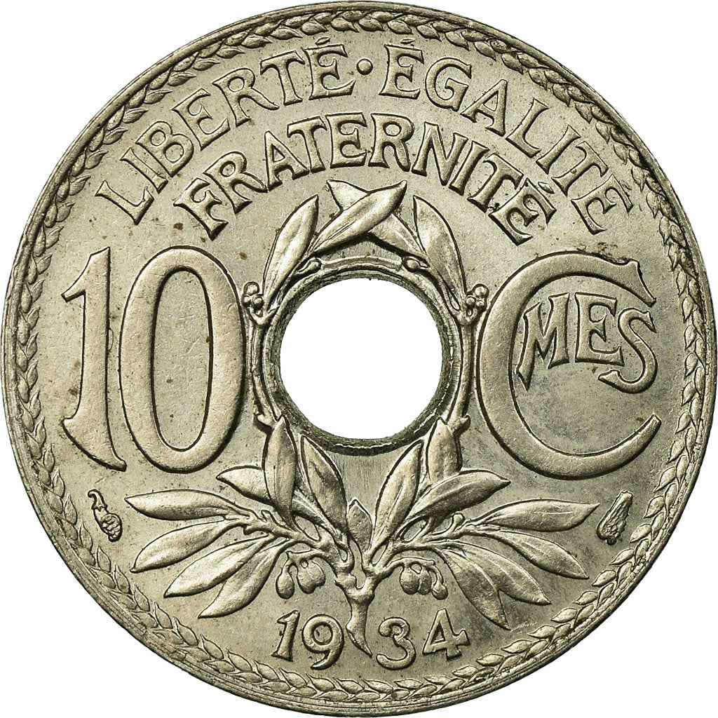 Monnaie, France, Lindauer, 10 Centimes, 1934, Paris, SUP, Copper-nickel