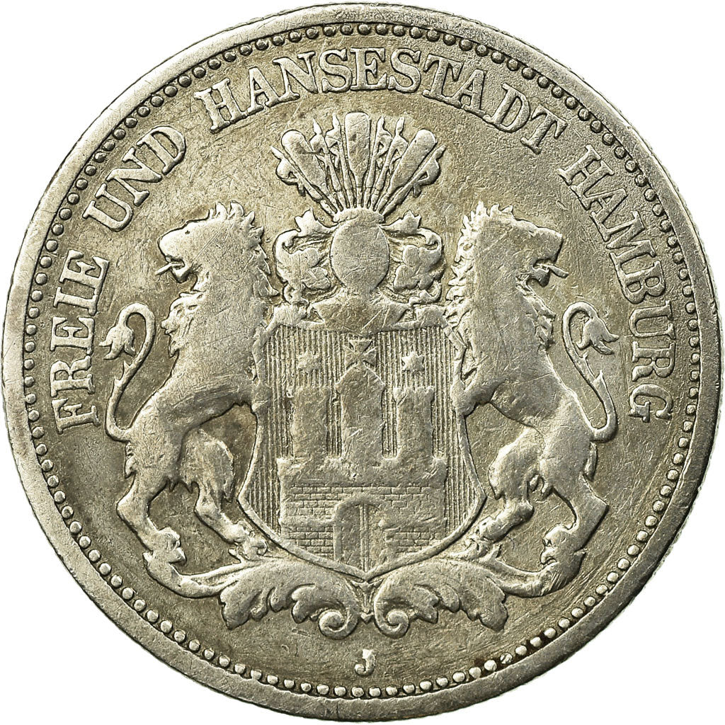 Monnaie, Etats allemands, HAMBURG, 2 Mark, 1876, Hamburg, TB+, Argent, KM:604