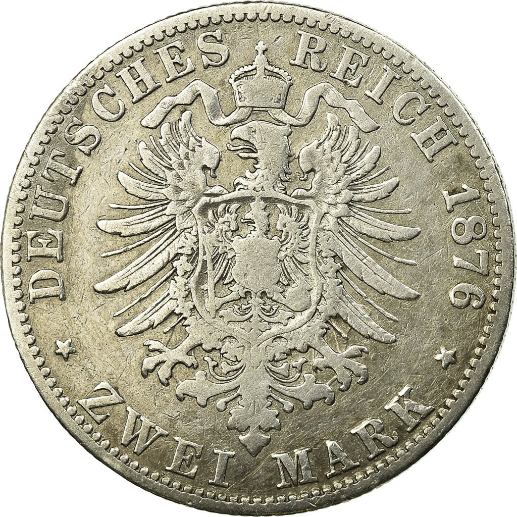 Monnaie, Etats allemands, HAMBURG, 2 Mark, 1876, Hamburg, TB+, Argent, KM:604