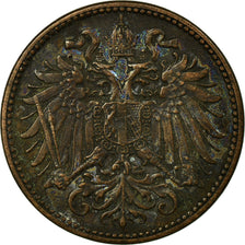Münze, Österreich, Franz Joseph I, 2 Heller, 1896, S+, Bronze, KM:2801