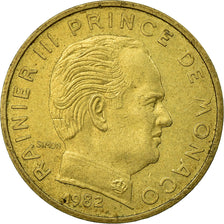 Coin, Monaco, Rainier III, 10 Centimes, 1982, VF(30-35), Aluminum-Bronze, KM:142