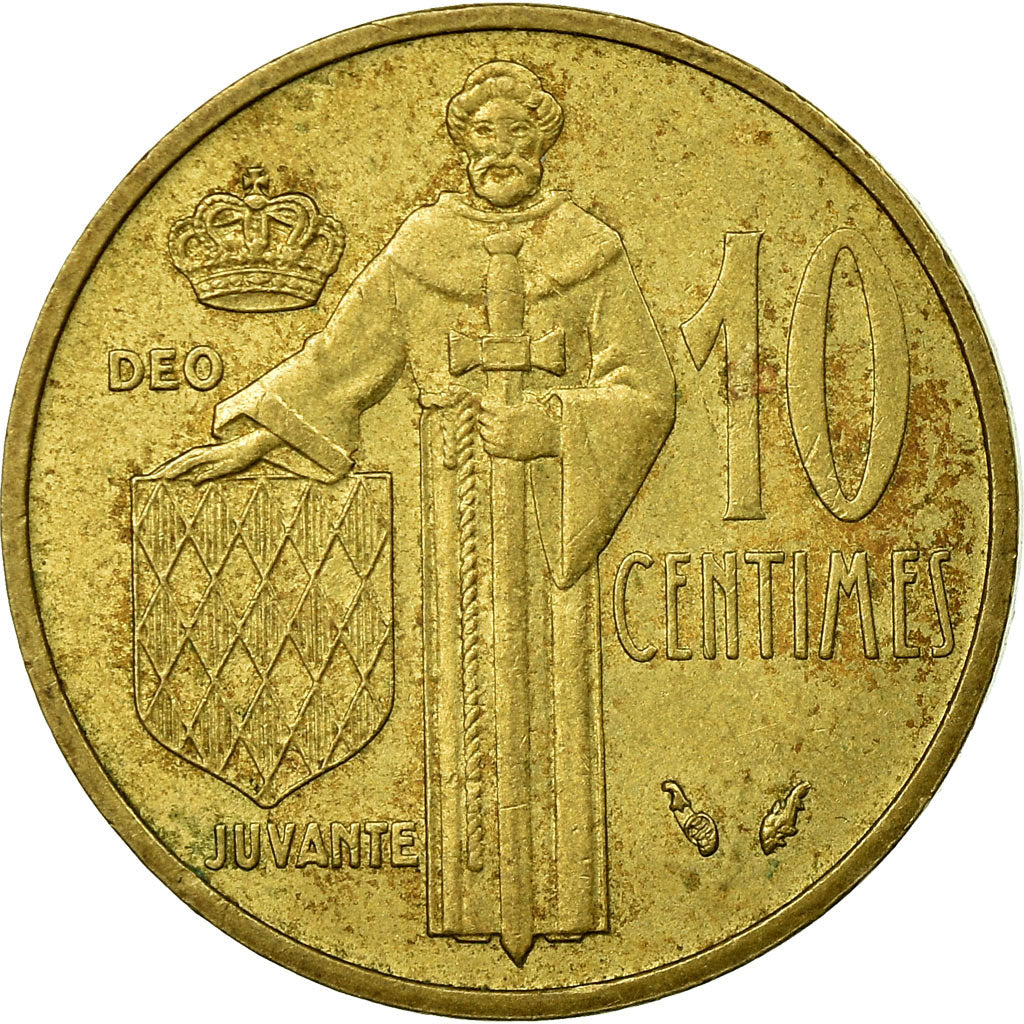Coin, Monaco, Rainier III, 10 Centimes, 1982, VF(30-35), Aluminum-Bronze, KM:142