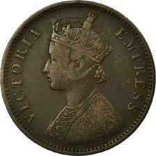 Coin, INDIA-BRITISH, Victoria, 1/4 Anna, 1882, VF(30-35), Copper, KM:486