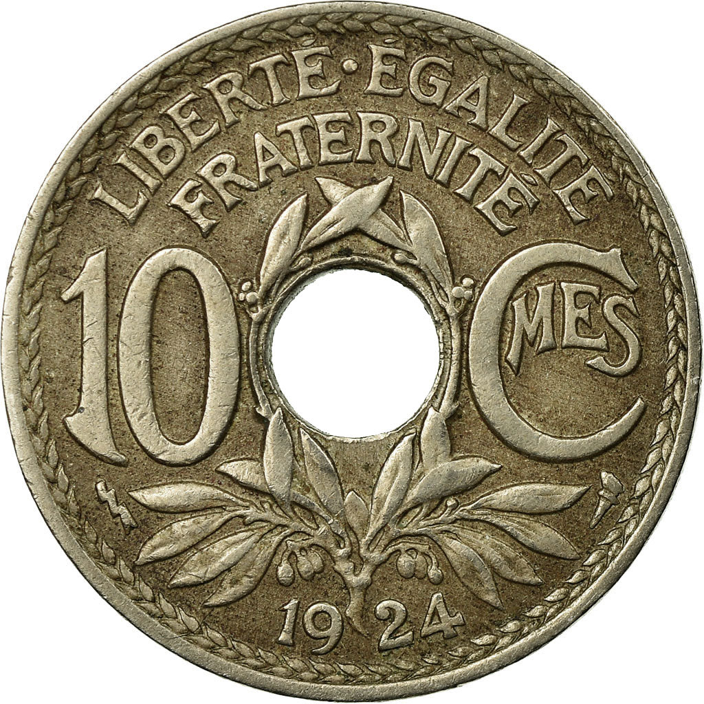 Coin, France, Lindauer, 10 Centimes, 1924, Paris, VF(30-35), Copper-nickel