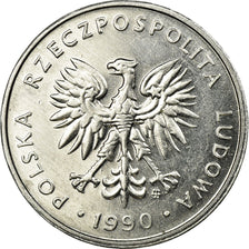 Moneta, Polonia, 5 Zlotych, 1990, Warsaw, SPL-, Alluminio, KM:81.3
