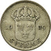 Coin, Sweden, Gustaf V, 25 Öre, 1939, VF(30-35), Silver, KM:785