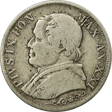 Coin, ITALIAN STATES, PAPAL STATES, Pius IX, Lira, 1866, Rome, VF(30-35)