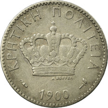 Coin, Crete, Prince George, 5 Lepta, 1900, Paris, VF(30-35), Copper-nickel, KM:3