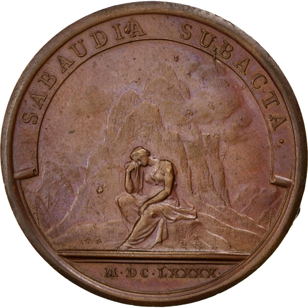 FRANCE, History, Louis XIV, Medal, AU(55-58), Mauger, Bronze, 41, Divo #233.,...