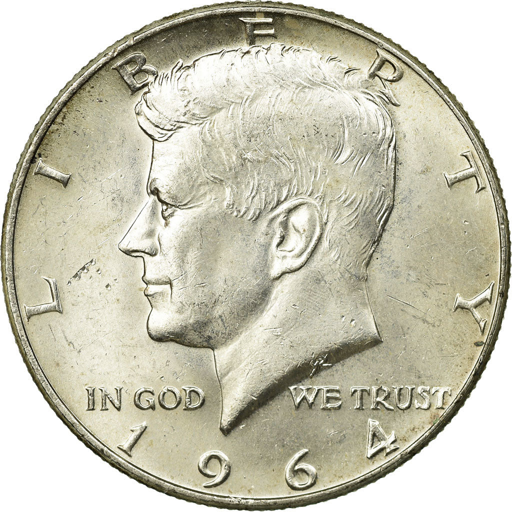 Coin, United States, Kennedy Half Dollar, Half Dollar, 1964, U.S. Mint