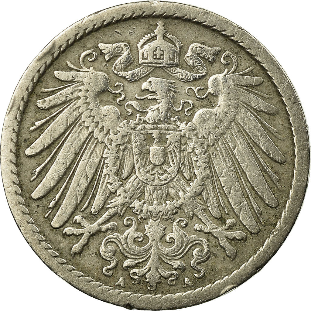 Coin, GERMANY - EMPIRE, Wilhelm II, 5 Pfennig, 1901, Berlin, EF(40-45)